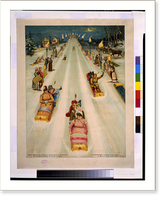 Historic Framed Print, [Advertisement for Star toboggans, showing people sledding at night].Phoenix Litho. Co., Chicago. - 2,  17-7/8" x 21-7/8"
