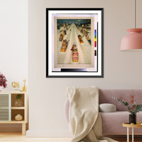 Historic Framed Print, [Advertisement for Star toboggans, showing people sledding at night].Phoenix Litho. Co., Chicago. - 2,  17-7/8" x 21-7/8"