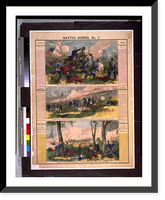 Historic Framed Print, Battle scenes, no. 1 - 2,  17-7/8" x 21-7/8"