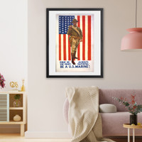 Historic Framed Print, First in the fight. Always faithful. Be a U.S. Marine!.James Montgomery Flagg. - 2,  17-7/8" x 21-7/8" Historic Framed Print, First in the fight. Always faithful. Be a U.S. Marine!.James Montgomery Flagg. - 2,  17-7/8" x 21-7/8"