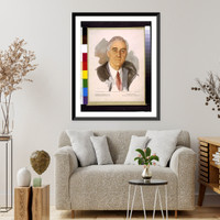 Historic Framed Print, The unfinished portrait of Franklin Delano Roosevelt.Elizabeth Shoumatoff. - 2,  17-7/8" x 21-7/8"