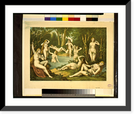 Historic Framed Print, Female bathers, no. 4,  17-7/8" x 21-7/8"