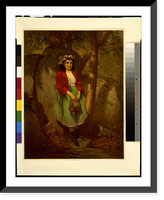 Historic Framed Print, The flowers in her hair.J.G. Brown ; Collier lith.,  17-7/8" x 21-7/8"