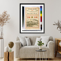 Historic Framed Print, Star club,  17-7/8" x 21-7/8"