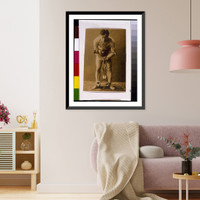 Historic Framed Print, [Harry Houdini, full-length portrait, standing, facing front, in chains] - 3,  17-7/8" x 21-7/8"