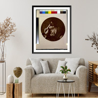 Historic Framed Print, [Young woman (Nancy Lovis (Kraft)) in Middle Eastern costume and jeweled headband, with hand to forehead, seated] - 2,  17-7/8" x 21-7/8"