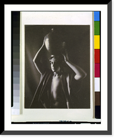 Historic Framed Print, [Young man in North African costume with urn on head, in studio] - 2,  17-7/8" x 21-7/8"