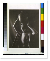 Historic Framed Print, [Young man in North African costume with urn on head, in studio] - 2,  17-7/8" x 21-7/8"