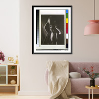 Historic Framed Print, [Young man in North African costume with urn on head, in studio] - 2,  17-7/8" x 21-7/8"