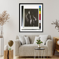 Historic Framed Print, [Young man in North African costume with urn on head, in studio] - 2,  17-7/8" x 21-7/8"