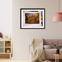 Pocahontas saving the life of Capt. John Smith.New England Chromo. Lith. Co. - 2 Classic, Historic Print