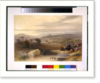 Historic Framed Print, [Jerusalem from the North] Jerusalem April 1839,  17-7/8" x 21-7/8"