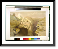 Historic Framed Print, Convent of St. Saba April 4th 1839.David Roberts, R.A.,  17-7/8" x 21-7/8"