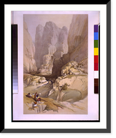 Historic Framed Print, Entrance to Petra March 10th 1839.David Roberts.,  17-7/8" x 21-7/8"