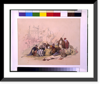 Historic Framed Print, Conference of Arabs at Wady Moosa, Petra March 6th 1839.David Roberts.,  17-7/8" x 21-7/8"