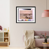 Historic Framed Print, Isle of Graia Gulf of Akabah Arabia Petraea Feby 27th 1839.David Roberts, R.A.,  17-7/8" x 21-7/8"