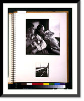 Two scenes of rural rehabilitation: Young couple with baby in railroad passenger car during journey from Minnesota to San Francisco, and railroad tracks outside of train station Vintage Wall Art