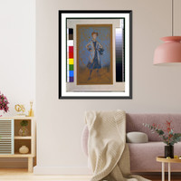 Historic Framed Print, The blue girl,  17-7/8" x 21-7/8"