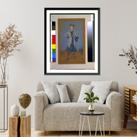 Historic Framed Print, The blue girl,  17-7/8" x 21-7/8"