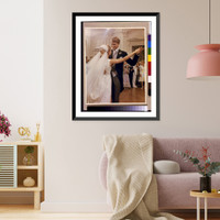 Historic Framed Print, Mr. and Mrs. Edward Cox dancing in the East Room of the White House [on her wedding day] - 2,  17-7/8" x 21-7/8"