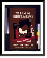 WPA Federal Theatre presents The case of Philip Lawrence" A new play based on Geo. McEntee's "11 PM" : A Negro Theatre Production.rh monogram" - 3 Classic, Antique Poster