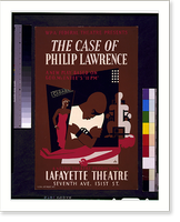 WPA Federal Theatre presents The case of Philip Lawrence" A new play based on Geo. McEntee's "11 PM" : A Negro Theatre Production.rh monogram" - 3 Classic, Antique Poster