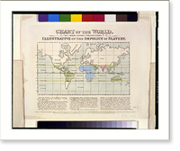 Chart of the world, on Mercator's projection. Illustrative of the impolicy of slavery, Vintage Wall Art