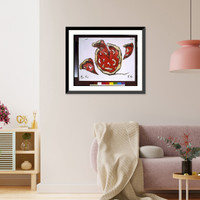 Historic Framed Print, [Pizza pie and slices of pizza].Claes Oldenburg.,  17-7/8" x 21-7/8"