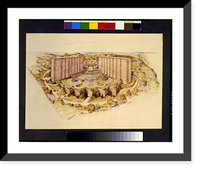 Historic Framed Print, [Apartment house (The Promenade") for Landow & Company,  4710 Bethesda Avenue,  Bethesda,  Maryland. Bird's eye perspective]" - 2,  17-7/8" x 21-7/8"