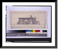House (residence") for Mr. and Mrs. Ben E. (or F.) Singer, 32nd Street and Ellicott Street, N.W., Washington, D.C. Front elevation", Antique Poster