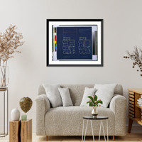 Historic Framed Print, Architectural drawing for alterations to a house, 1775 N Street, N.W., Washington, D.C.,  17-7/8" x 21-7/8"