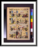 Historic Framed Print, Polly and her pals. [Pa leaves the house on a windy day].Cliff Sterrett.,  17-7/8" x 21-7/8"