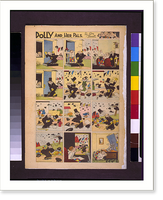 Historic Framed Print, Polly and her pals. [Pa leaves the house on a windy day].Cliff Sterrett.,  17-7/8" x 21-7/8"