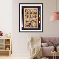 Historic Framed Print, Polly and her pals. [Pa leaves the house on a windy day].Cliff Sterrett.,  17-7/8" x 21-7/8"