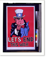 Let's end this war.David High. - 2 Classic, Antique Poster