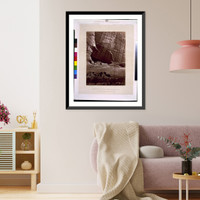Historic Framed Print, Ancient ruins in the Ca&ntilde;on de Chelle, N.M. In a niche 50 feet above present ca&ntilde;on bed.T.H. O'Sullivan, phot. - 2,  17-7/8" x 21-7/8"