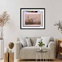 Historic Framed Print, Mosque of Sultan Hassan from the Great Square of the Rumeyleh.David Roberts, R.A.,  17-7/8" x 21-7/8"