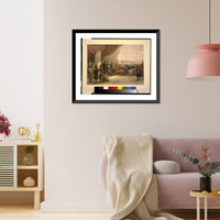 Historic Framed Print, Interview with the Viceroy of Egypt at his palace at Alexandria.David Roberts, R.A.,  17-7/8" x 21-7/8"