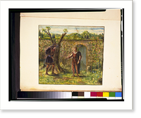 Scene from Shakespeare's As you like it, showing actors H.B. Irving and George Alexander standing in front of wall Classic, Antique Wall Art