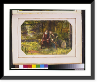Scene from Shakespeare's As you like it, showing George Alexander and Julia Neilson seated in forest, Antique Poster