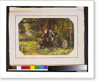 Scene from Shakespeare's As you like it, showing George Alexander and Julia Neilson seated in forest, Antique Poster