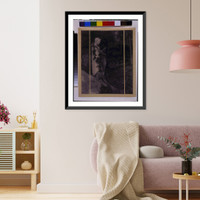 Nude youth with laurel wreath embracing Herm of Pan - 2, Vintage Wall Art