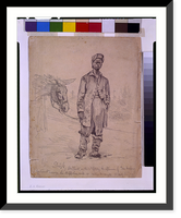 Historic Framed Print, Dick, sketched on the 6th of May, on return to camp.E.F. - 2,  17-7/8" x 21-7/8"