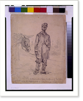 Historic Framed Print, Dick, sketched on the 6th of May, on return to camp.E.F. - 2,  17-7/8" x 21-7/8"