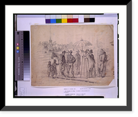Historic Framed Print, The showman in camp. A scene in the streets of Culpepper [sic].E.F. - 2,  17-7/8" x 21-7/8"