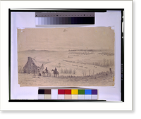 The plains of Manassas, looking towards the Bull Run Mountains, from Gen. T.F. Meagher's headquarters.E. Forbes. - 2 Classic, Antique Print