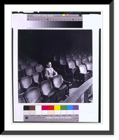 Irving Berlin, half-length portrait, seated alone in auditorium, Vintage Print