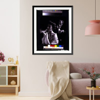 Lilli Palmer, half-length portrait, facing left, with husband Rex Harrison in background, Antique Wall Art
