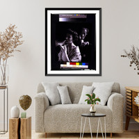 Lilli Palmer, half-length portrait, facing left, with husband Rex Harrison in background, Antique Wall Art