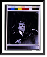 Historic Framed Print, [Richard Nixon at podium, head-and-shoulders portrait, facing front],  17-7/8" x 21-7/8"